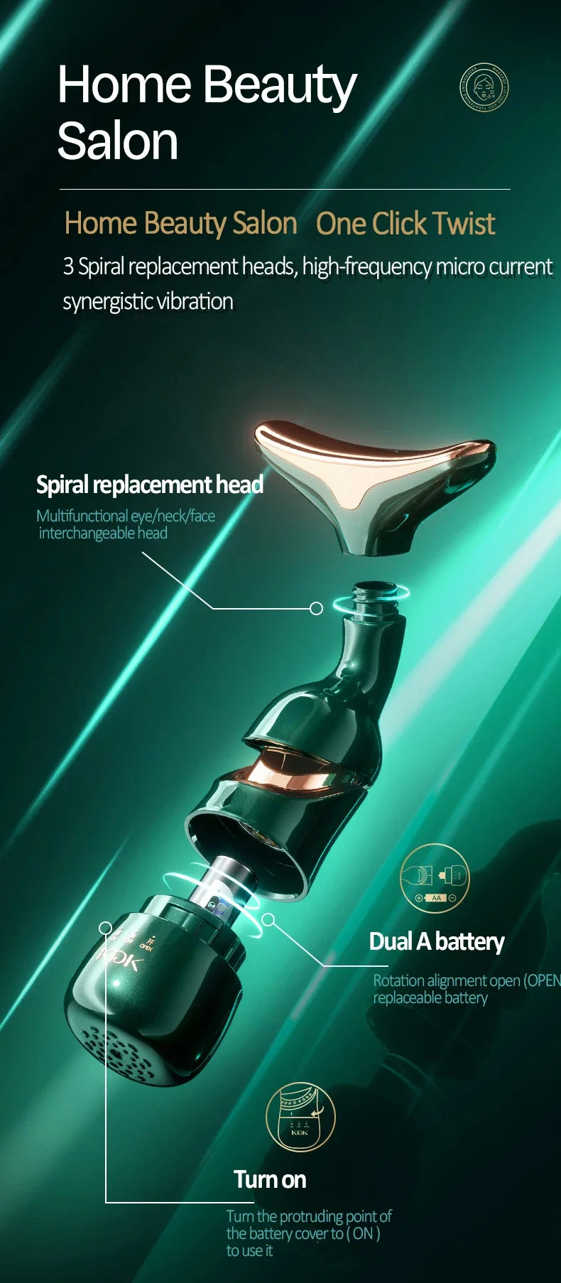 🌸 Appareil de Lifting Visage & Cou – Technologie Beauté Asiatique MERISA 🌸